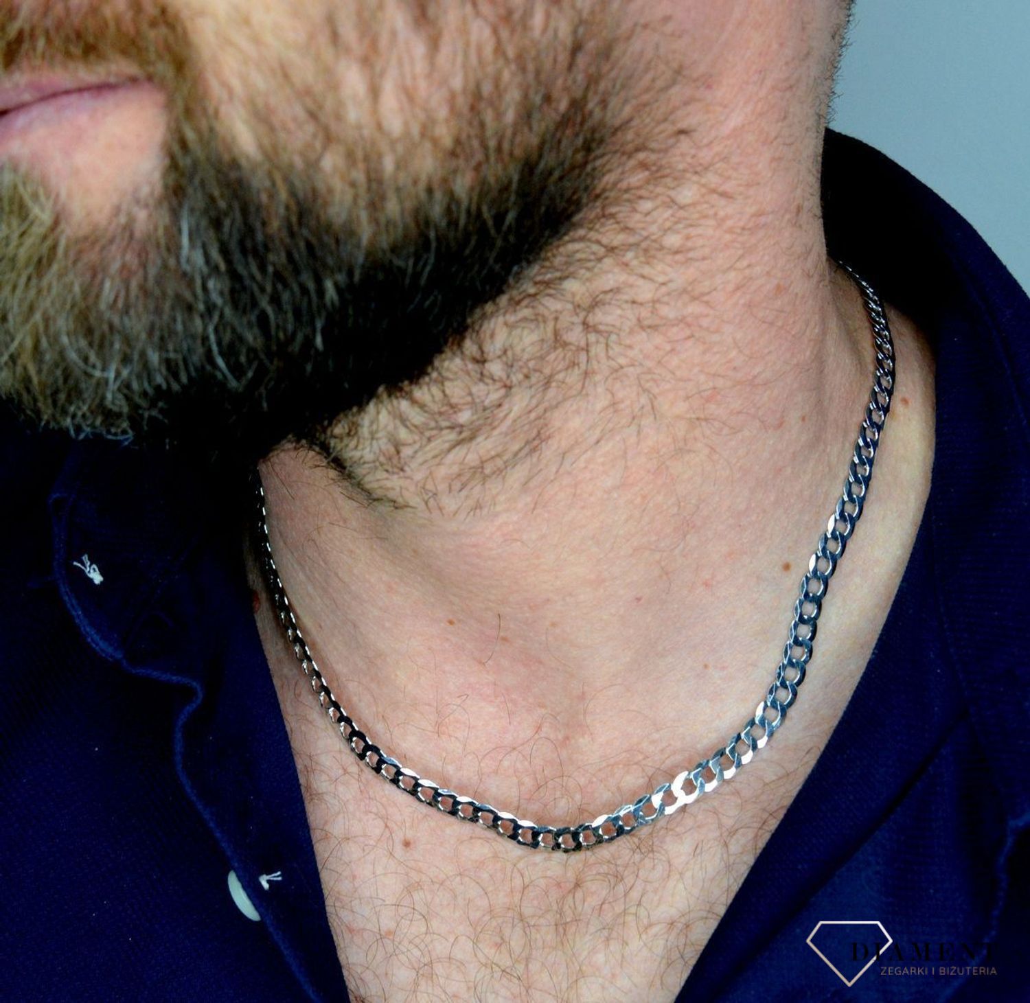 Srebrny łańcuszek 925 rodowany o splocie Pancerka DIA-LAN-2086R-160-925 6mm.jpg